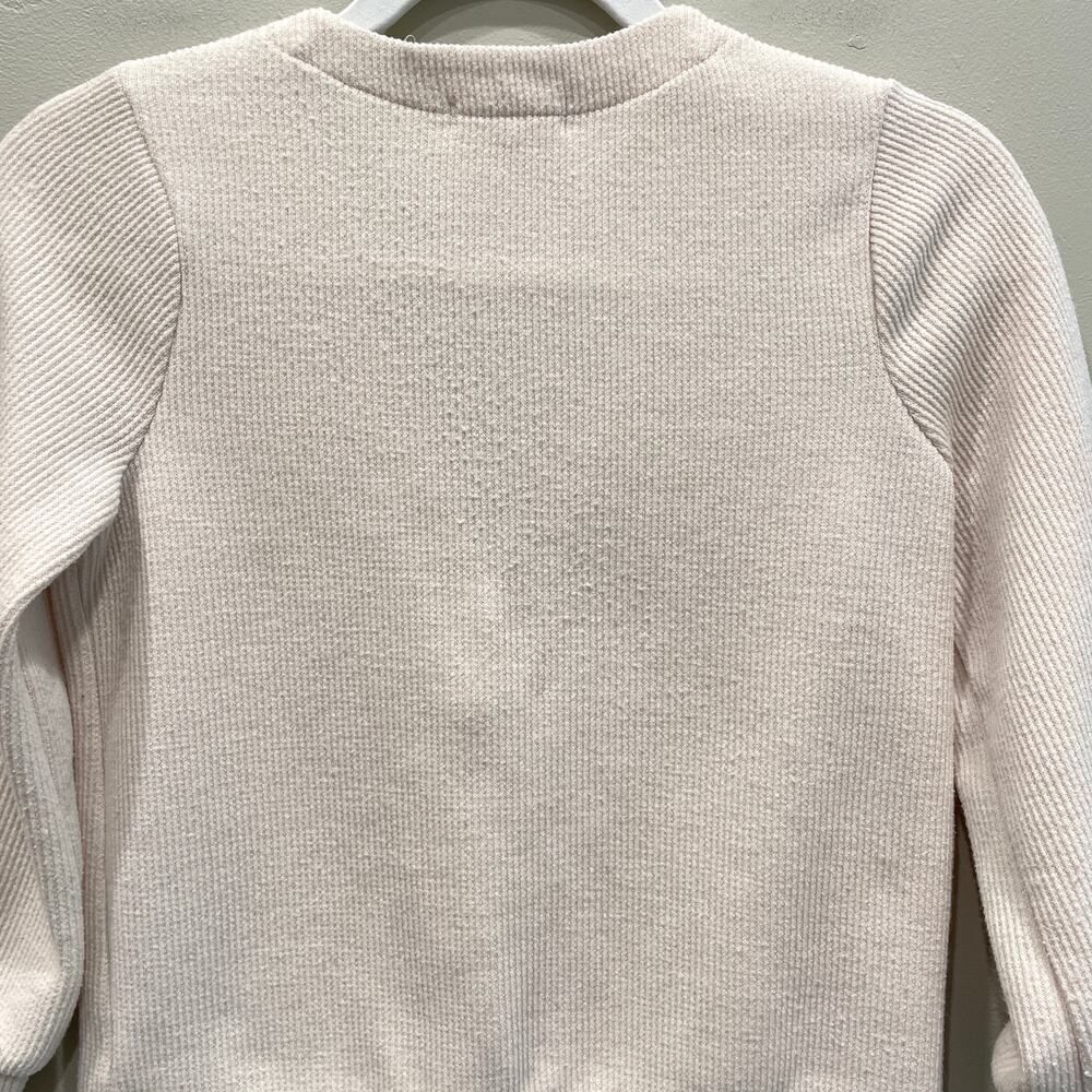 Madewell Ottoman Rib Cardigan Top Bleached Linen - Size: XS - Picture 5 of 10